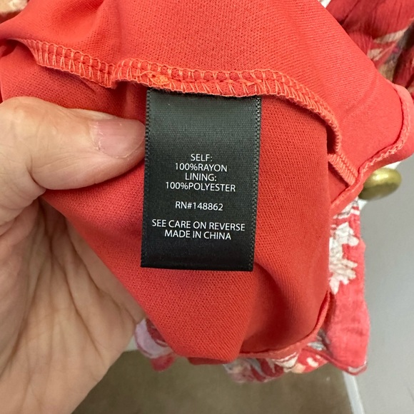 NWT Torrid orange floral long sleeve dress - Picture 6 of 9